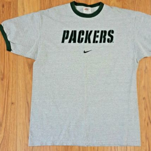 Nike Green Bay Packers Ringer Tee T-Shirt  Large - Picture 4 of 8
